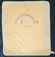 Mothercare Sleepy Bunnies Coverlet Blanket Yellow small 60x70cm