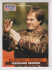 Bill Belichick 1991 Pro Set Football Rookie Card # 126 Browns, Patriots 4