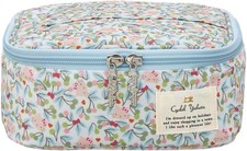 Sanrio x Liberty Fabrics Vanity Pouch Hello Kitty 50th Cherries and Bows Blue