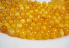 Round Butterscotch Natural Baltic Amber Stones 5gr. 65-70 pieces .