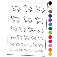 Golden Retriever Dog Outline Temporary Tattoo Water Resistant Set Collection