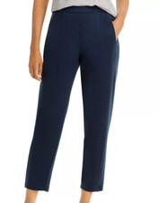 Eileen Fisher Ankle Slouchy Easy Terry Knit Pants Deep Adriatic BNWT XL 158