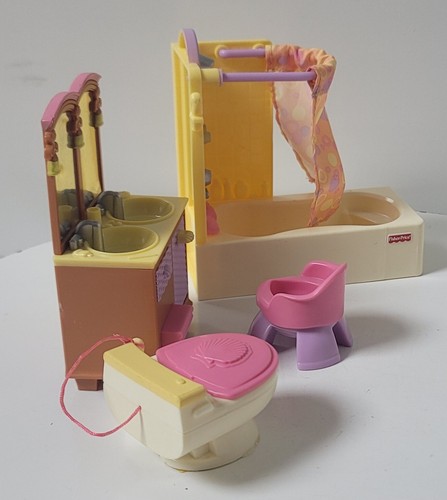 Fisher Price Loving Family Set Bagno - Vasca da Bagno Vanity WC Vasino Allenamento - Foto 3 di 24