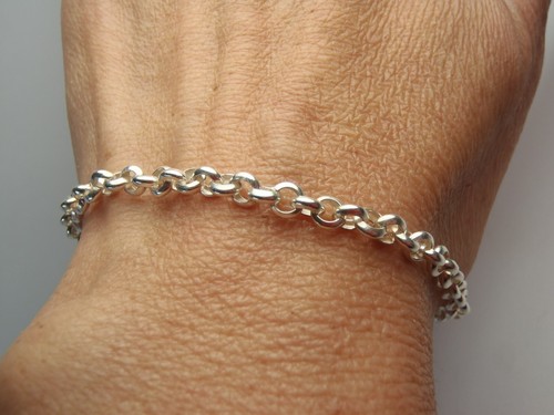 Nachlass Kabelverbindung Sterlingsilber Armband sieht neu aus 7 1/4" lang