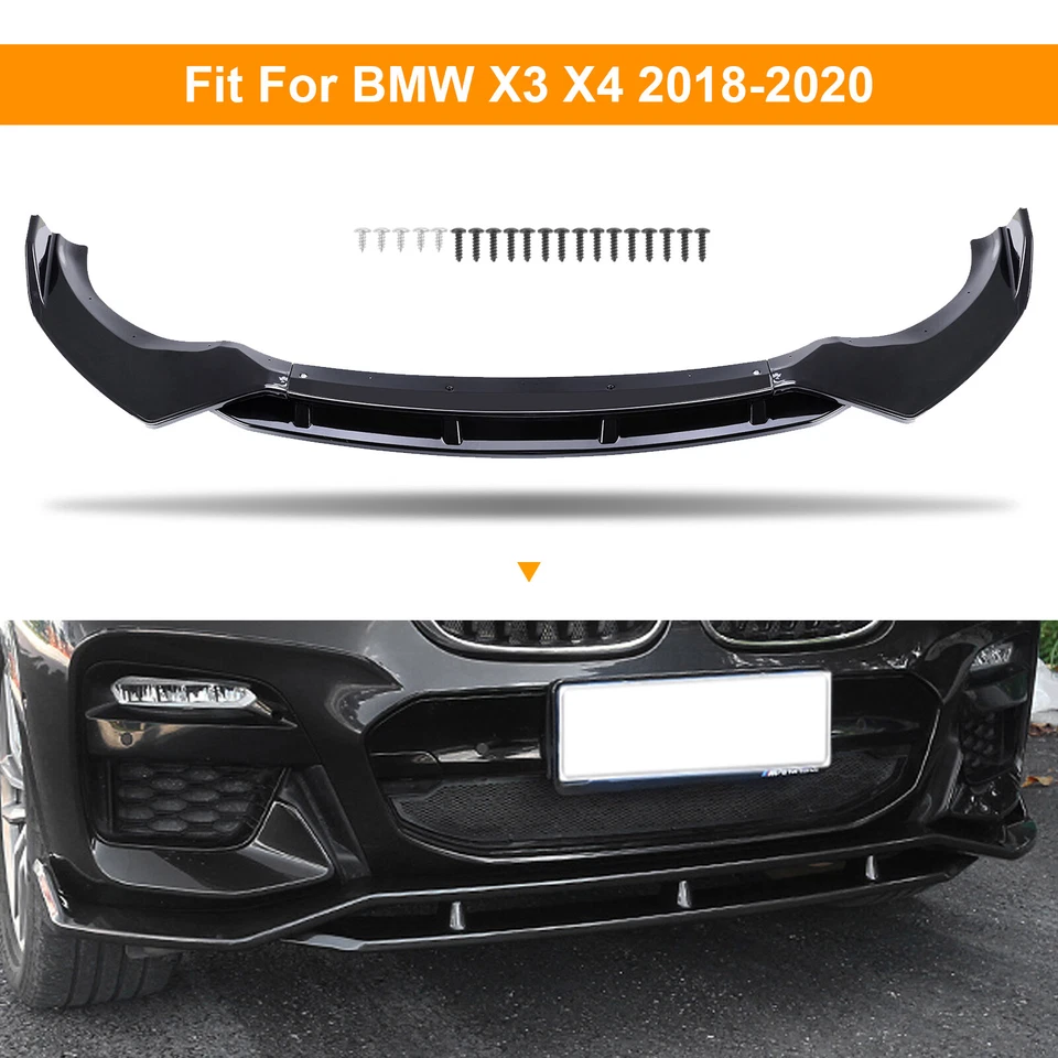 For BMW X3 X4 G01 G02 M-Sport 2018-2021 Front Bumper Lip Front Splitter Foto 4 de 4