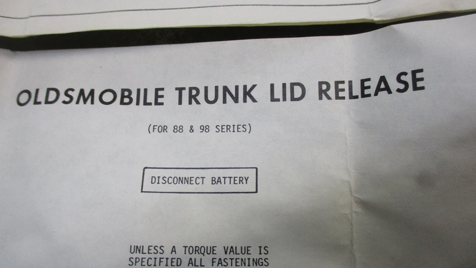 1977-1985 OLDSMOBILE DELTA 88 98 POWER TRUNK SWITCH RELEASE NOS - Image 4 of 4