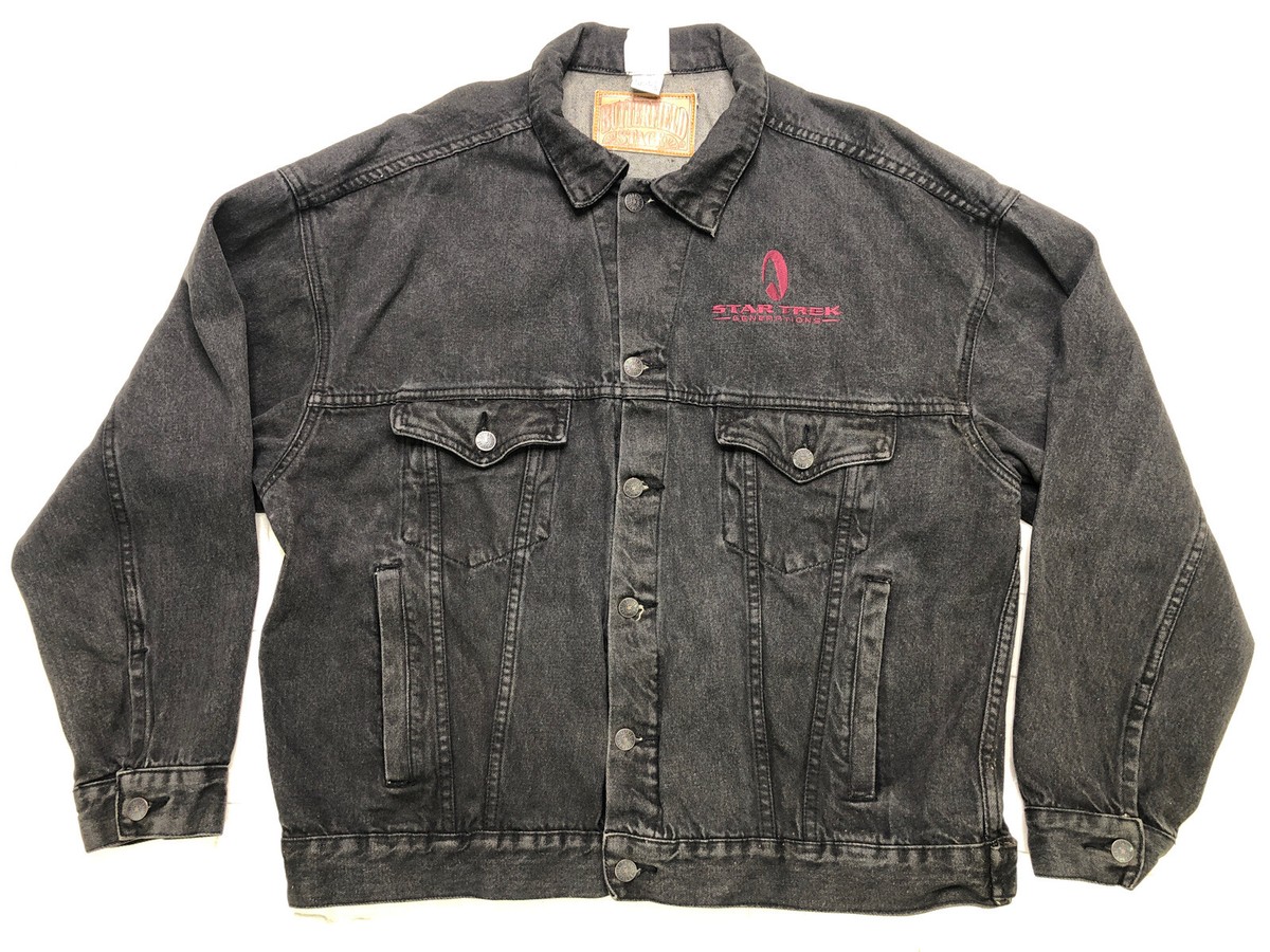 Vintage 90s Mens Sz XL Star Trek Generations Black Denim