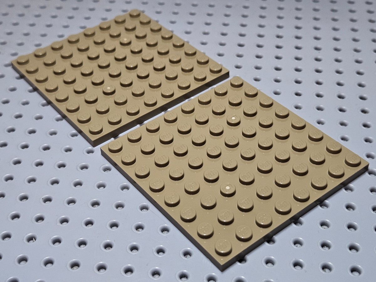 Lego Plate 8x8 [41539] Dark Beige Tan x2