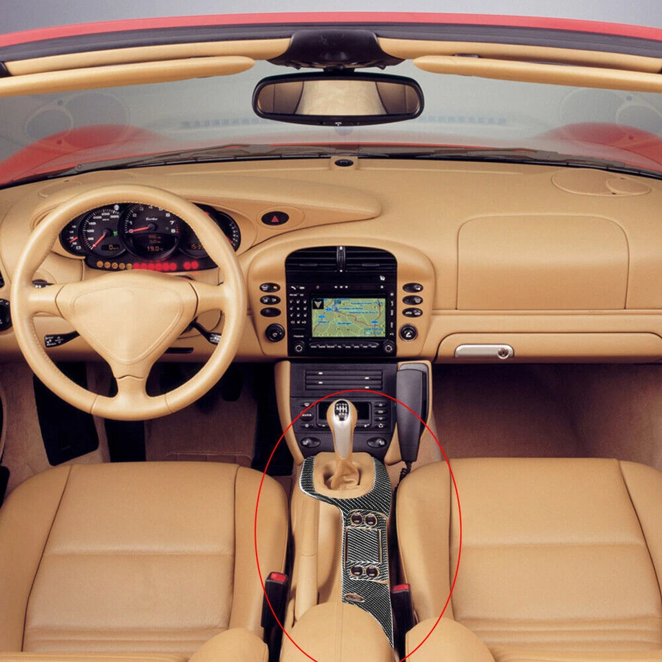 3 X для Porsche Boxster 911 Carrera 996 98-04 чехол панели переключения передач из углеродного волокна - Изображение 3 из 4