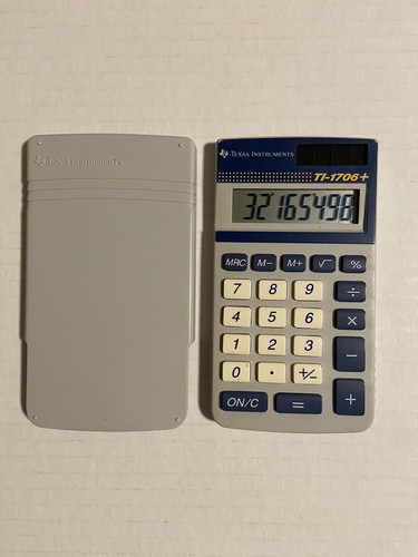Texas Instruments TI-1706+ Solar Calculator ~ (Tested & Working)
