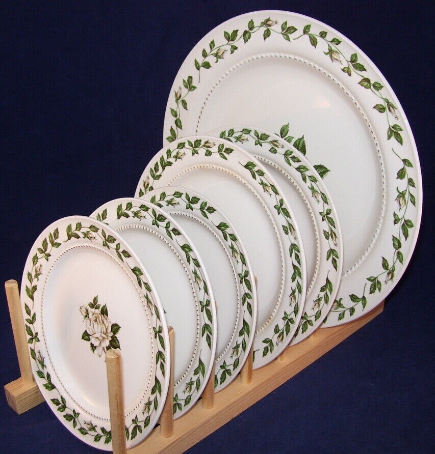Superior Hall Cameo Rose 6pc Plate Lot Mary Dunbar Quality Dinnerware