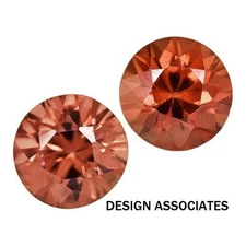 2 MM ROUND CUT RED ZIRCON ALL NATURAL AAA 3 PC SET (176661)