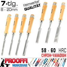 7 x Profi Stechbeitel Schnitzmesser Stech Ste...