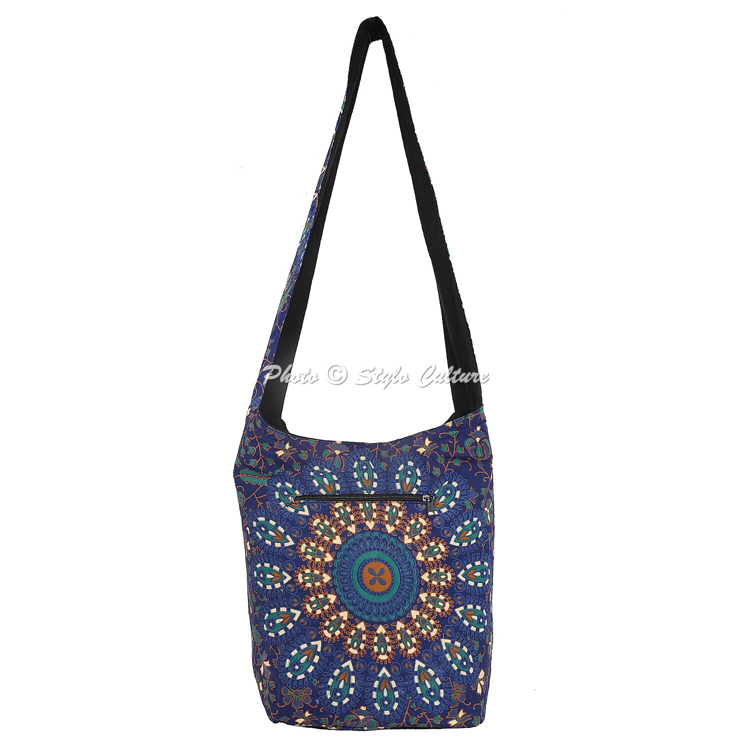 Indian Mandala Block Print Cotton Tote Bag Women's Handbag Satchel Purse-image