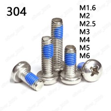 Testa a croce Phillips in acciaio inox 304 con viti di bloccaggio a toppa blu M1.6-M6