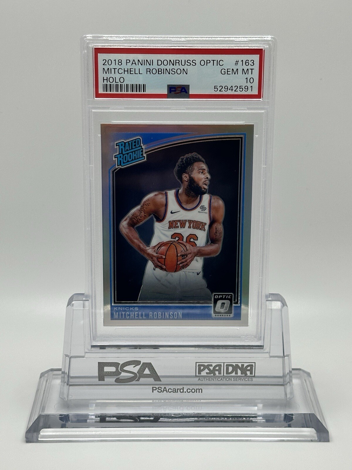2018 Panini Donruss Optic Holo Mitchell Robinson PSA 10 #163