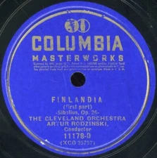 Sibelius/Artur Rodzinski/Cleveland Orchestra-Finlandia 11178 Shellac 12''