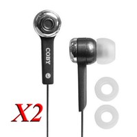 2X Coby CV-E52BK Jammerz High-Performance Isolation Stereo Earphones CVE52 Black
