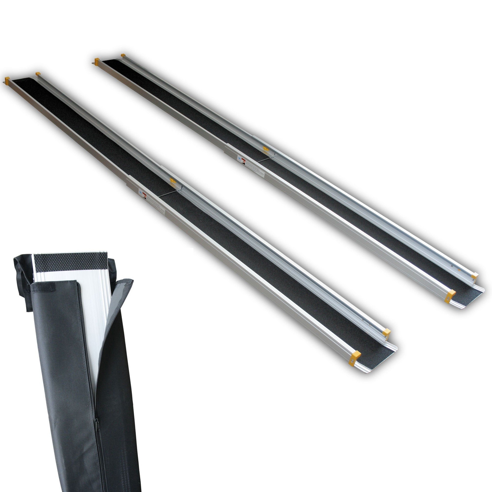 JWS rampa in alluminio sedia a rotelle Rampa telescopica rampa 244 cm, (m9i)