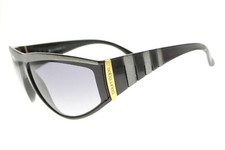 Vintage Courreges Paris Sunglasses Black Gold Frost 8889-2 124 Made in France