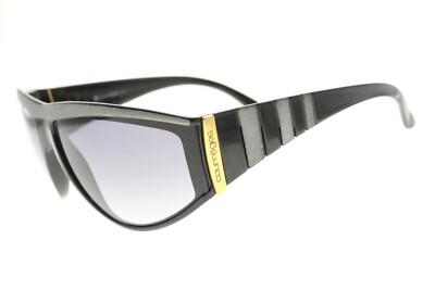 Vintage Courreges Paris Sunglasses Black Gold Frost 8889-2 124