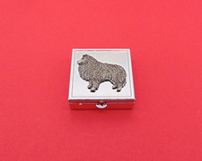 Sheltie design Square Pill Box Medicine Organiser Shetland Sheepdog Gift Dog Mum