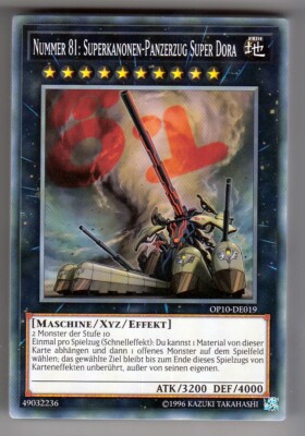 Yu-GI-OH Nummer 81 Superkanonen Panzerzug Dora Common OP10-DE019
