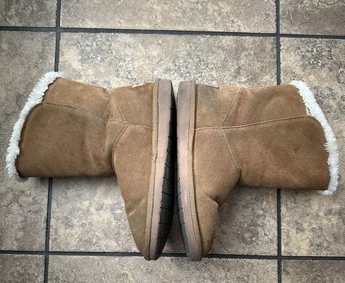 Minnetonka Olympia Brown Suede/Faux Fur Mid Winter Boots Women's Size 7M - Picture 7 of 9