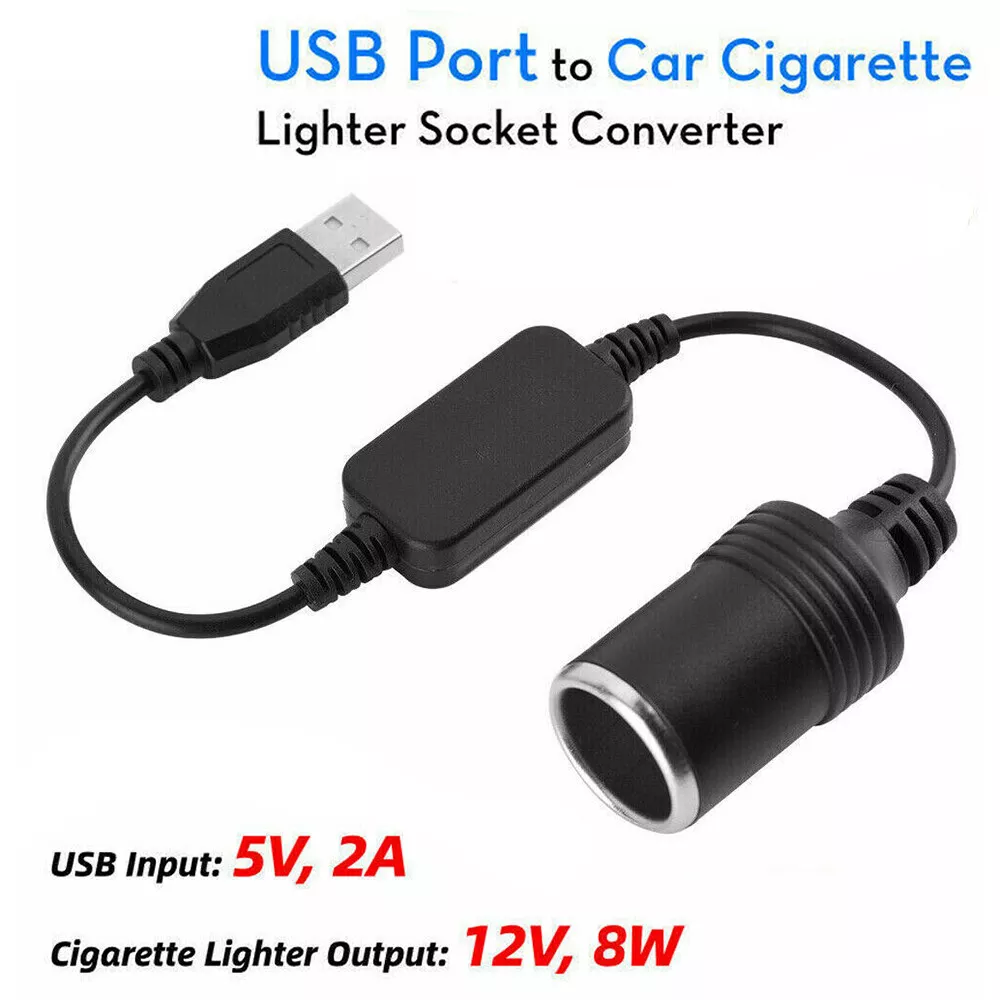 Usb male to cigarette lighter female deals