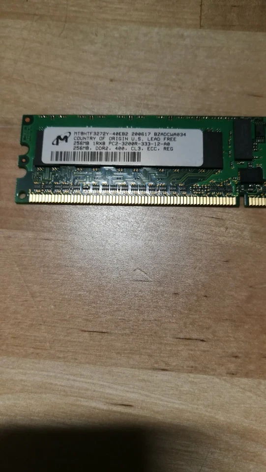 Micron MT9HTF3272Y-40EB2 256MB DDR2 Server RAM Memory REG DELL RAID CONTROLLER M - Image 4 of 4