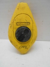 Stanley USA Made Reel Chalk Line Plumb Bob Patent #5493787 Yellow Plastic Casing