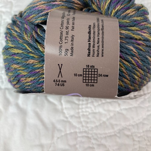 Nashua April Cotton Denim Blue Yarn -- 1 Ball - Picture 4 of 5