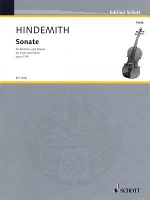 Sonata in F Op. 11 No. 4 1919 Viola and Piano Book NEW Schott 049003571