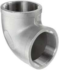 90-DEGREE ELBOW 2" Class 150 Cast 316 Stainless Steel Threaded Pipe Fitting