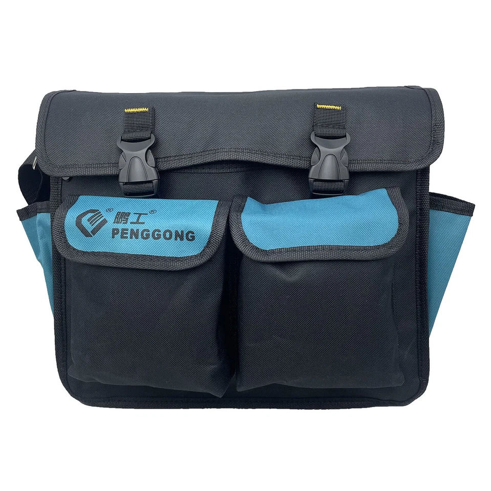 14" Electrician Tool Storage Bag Adjustable Shoulder Strap Oxford Multi Pockets - Image 4 of 4