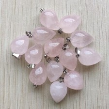 20pcs Natural Roses Quartz Stone Gemstone Pendulum Circular Cone Pendants