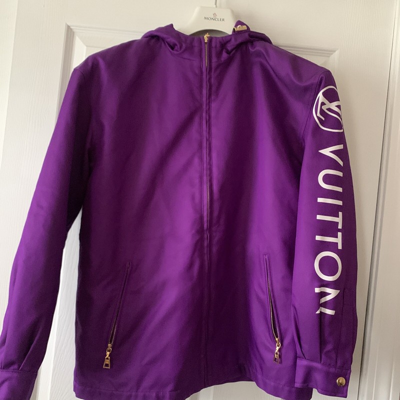 Auth Louis Vuitton Zip-Up Hoodie Parka Made In Italy (36)New