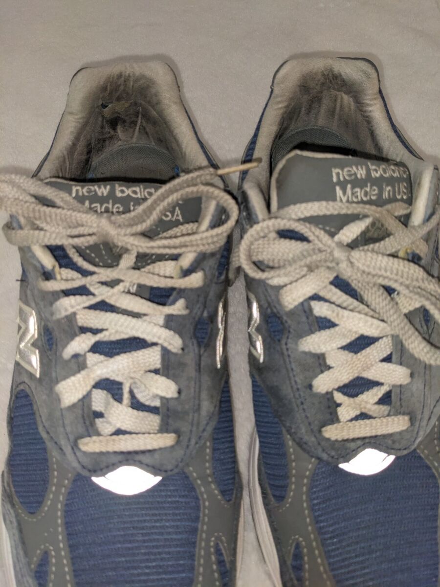 New Balance 993 Made In USA Indigo Blue Running Shoes MR993VI Men’s Size 12 EE