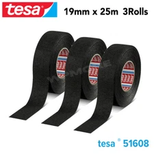 Tesa 51608 PVO Soft PET Fleece Tape 19 mm X 25 m Roll for Flexibility 3 Pcs Pack