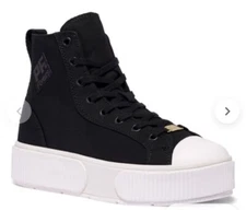 PF Flyers Center Platform Allston Black HI Top Sneakers Women's 8 Unisex 6.5 NEW