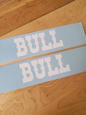 BULL air compressor Decals Stickers Gloss WHITE (2) 8'' FAST USA
