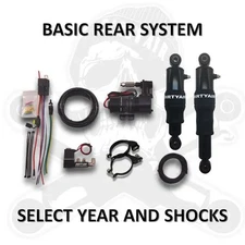 Dirty Air Rear Basic Bagger Air Ride Rear Suspension Shock Kit Harley FLH 00-20