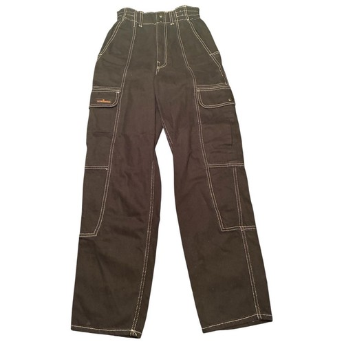 BDG Urban Outfitters Relaxed Skate Jean Black Contrast Stitch Cargo Pants W24