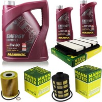 MANN-FILTER Inspektionspaket 7L Mannol Energy Combi Ll 5W-30 FüR Chevrolet