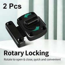2Pcs Anti-Theft Door Lock Buckles Cast Metal Hook Right Angle Sliding Gate Lock
