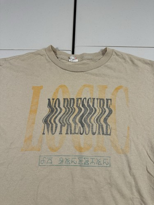 #ad Logic Shirt Mens Medium No Pressure Album Promo Rap Tee Music Tour Art Tan 2020 $16.14