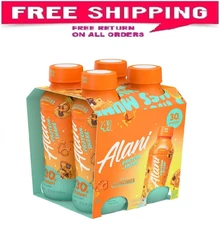 Alani Nu Protein Shake, Munchies, 12 fl oz, 4 Pack, Bottles, 30g Protein, Gluten