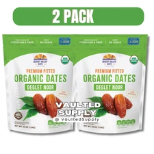 2 Packs Desert Valley Organic Dates Deglet Noor Dried Fruit 40 oz Each Pack