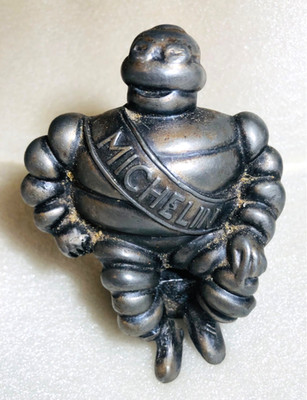 1940s MICHELIN SOLID PEWTER BIB!