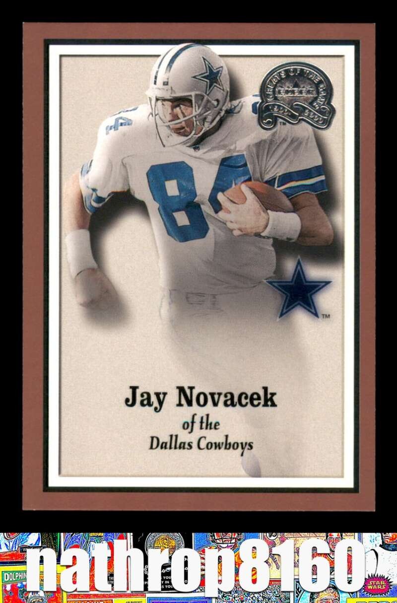 2000 Fleer Greats Of The Game #75 Jay Novacek HOF  NM/NM+  Football 11854